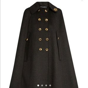 Dark Green Wool Cape